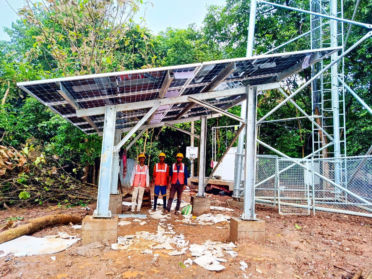 Solar Panel Install for Tower